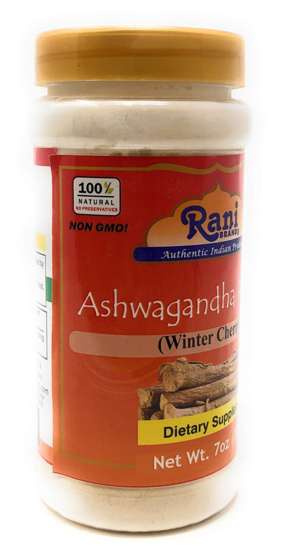 Frasco de Ashwagandha polvo Rani orgánico 200g