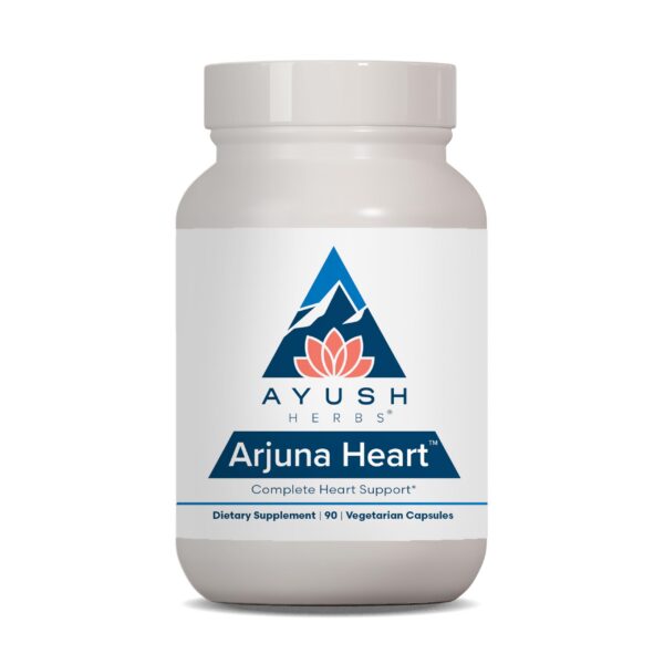 Version 1.0.0 Frasco de Ayush Herbs Arjuna Corazón 90 cápsulas blancas