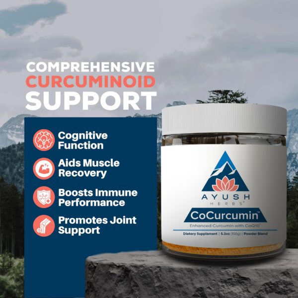 Version 1.0.0 Frasco Ayush Herbs CoCurcumin para salud articular y muscular