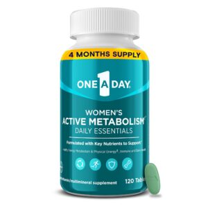 Frasco azul multivitamínico metabolismo activo mujeres One A Day