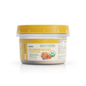 Version 1.0.0 Frasco de BareOrganics mezcla de hongos memoria 4 oz