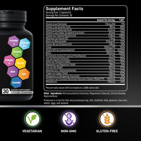 Frasco de vitamina bariátrica en estante