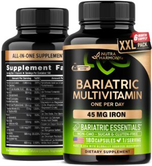 Frasco de bariátrica multivitamínica frente