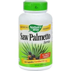 Frasco de Bayas Saw Palmetto Nature's Way suplemento natural