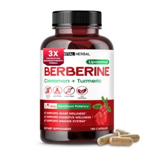 Version 1.0.0 Frasco de Berberina Liposomal con Canela y Cúrcuma 150 cápsulas