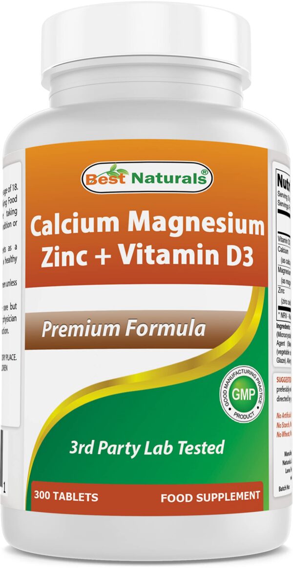 Version 1.0.0 Frasco Best Naturals Calcio Magnesio Zinc con D3 300 tabletas