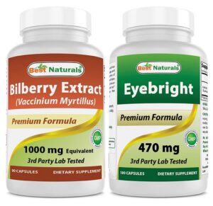 Frasco Best Naturals extracto de arándano 1000mg y ene bro 470mg