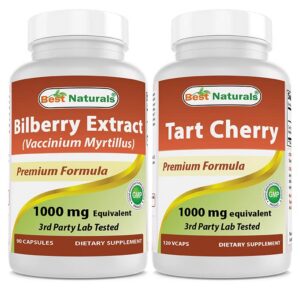 Frasco Best Naturals extracto de arándano y cereza ácida 90 cápsulas