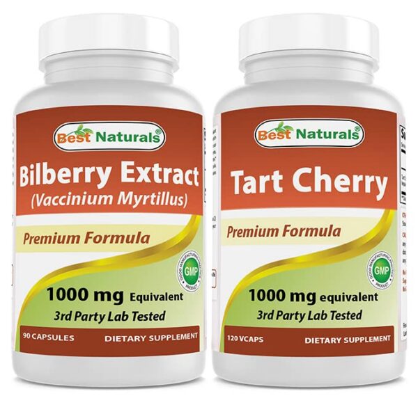 Frasco Best Naturals extracto de arándano y cereza ácida 90 cápsulas