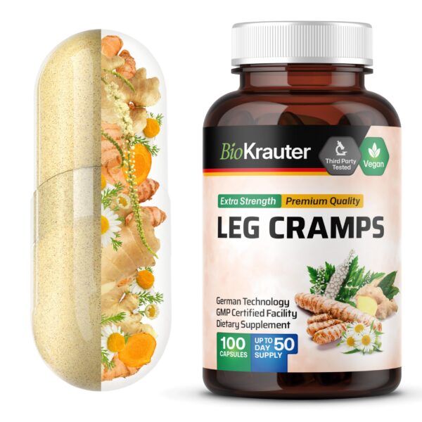 Frasco BIO KRAUTER cápsulas para calambres en piernas