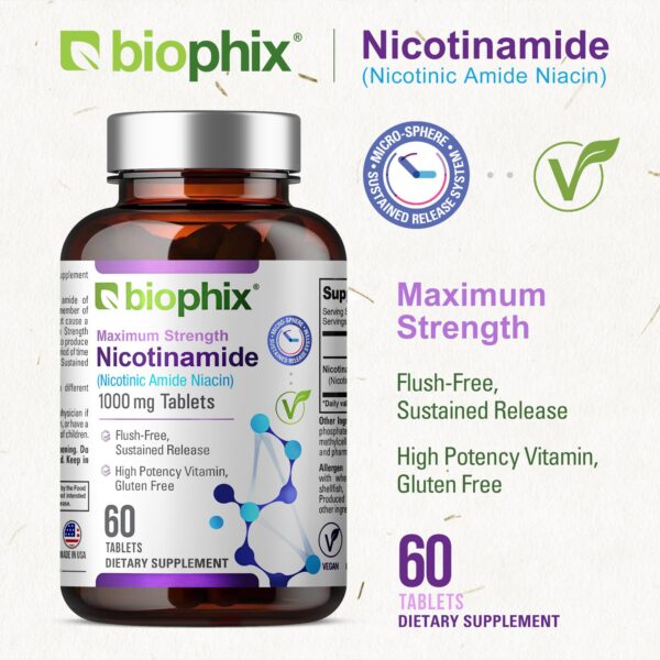 Frasco de biophix Nicotinamida 1000mg