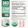 Frasco biophix polvo espirulina con sabor natural a cereza