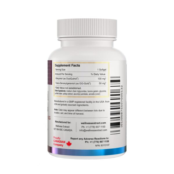 Frasco de BioQuinol Ubiquinol CoQ10