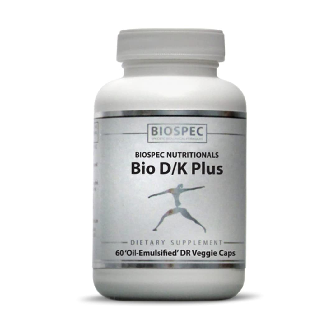 BIOSPEC NUTRITIONALS Vitamin D3, 5000 IU and K2, 200 mcg