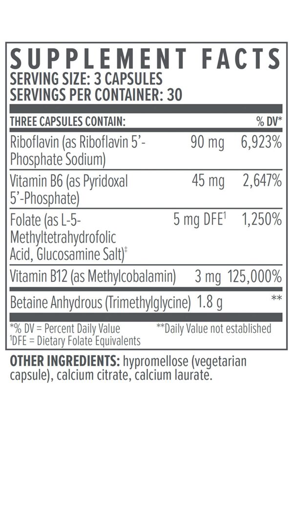Frasco de bioTE Nutraceuticals con cápsulas visibles