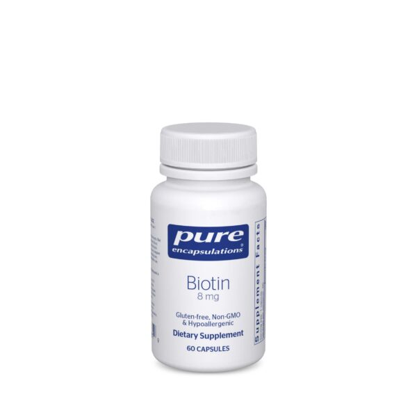 Version 1.0.0 Frasco de biotina Pure Encapsulations 8 mg 60 cápsulas