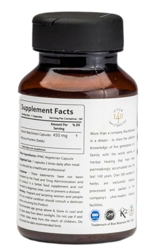 Frasco bixa BOTANICAL Mucuna Pruriens cápsulas naturales