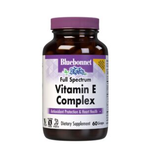 Frasco Bluebonnet Complejo Vitamina E espectro completo 60 licaps