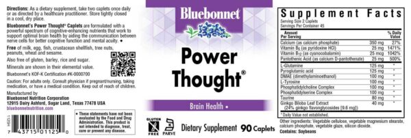 Frasco BlueBonnet Power Thought suplemento vitaminas y minerales