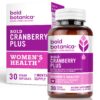 Frasco Bold Cranberry Plus suplemento arándano 36mg PAC 30 cápsulas veganas