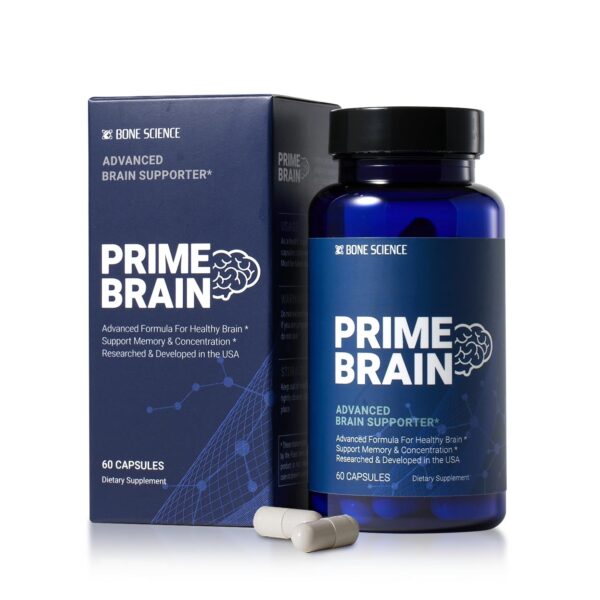 Frasco BONE SCIENCE Prime Brain suplemento nootrópico para cerebro