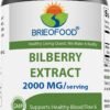 Frasco Brieofood con cápsulas de extracto de arándano 2000mg