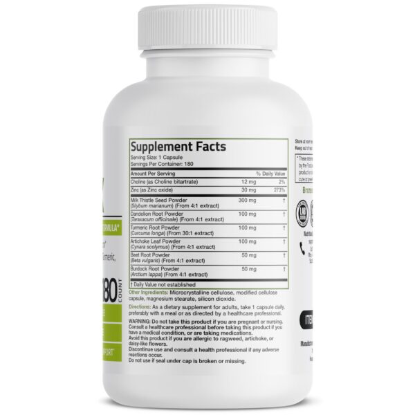 Frasco de Bronson Liver Detox con fórmula avanzada para hígado