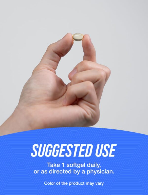 Frasco con etiqueta de D3 5000IU Softgels