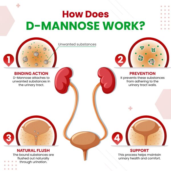 Frasco y caja suplemento VITAL HERBAL D-mannosa liposomal