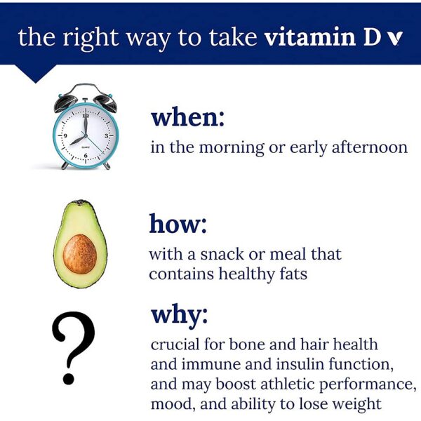 Frasco y caja vitamina D3 líquida con sabor cítrico