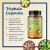 Frasco y cajas de cápsulas triphala veganas Herb Pharm
