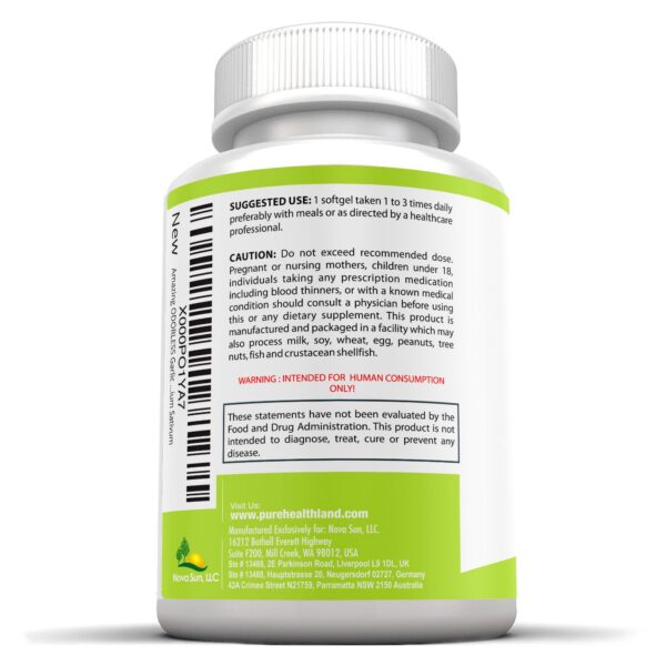 Frasco cápsulas ajo perejil Pure Healthland 100 cuenta