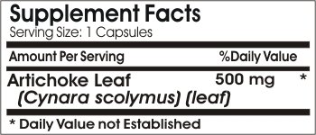 Version 1.0.0 Frasco de cápsulas de alcachofa puro sin aditivos