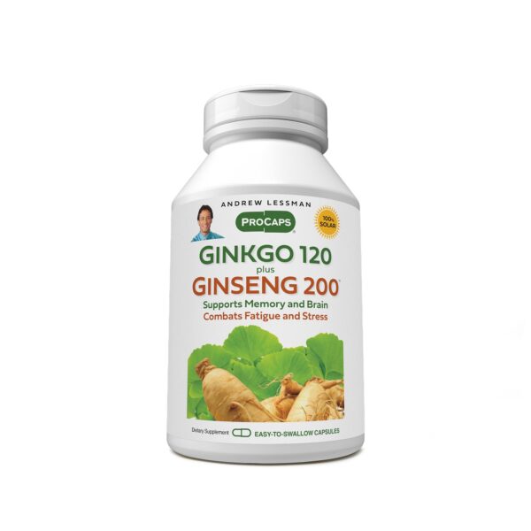 ANDREW LESSMAN suplemento Ginkgo y Ginseng cápsulas 360