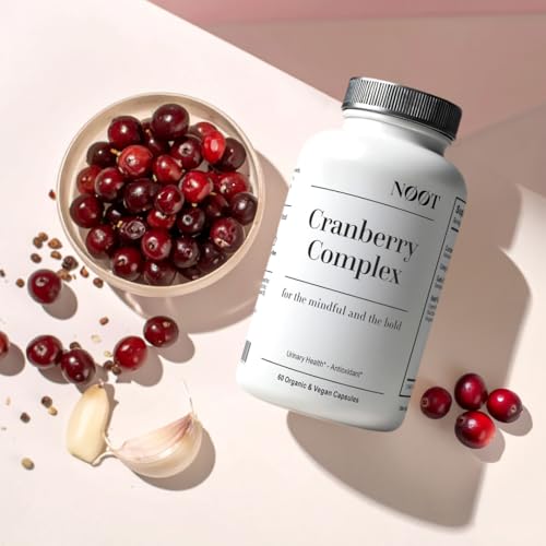 Frasco cápsulas arándano orgánico NØØT para mujeres salud urinaria
