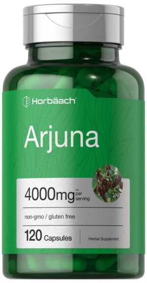 frasco cápsulas arjuna horbaach 4000mg 120 unidades