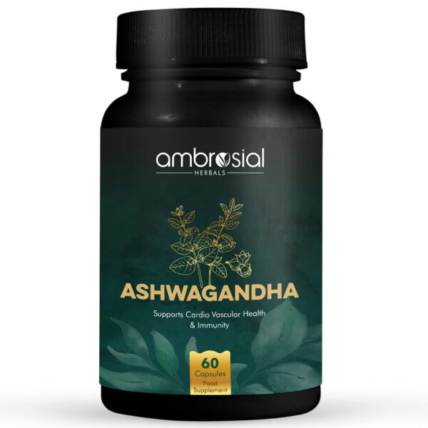 Version 1.0.0 Frasco de cápsulas Ashwagandha Ambrosial 500mg 60 unidades