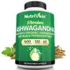 Version 1.0.0 Frasco de cápsulas Ashwagandha Nutrivein 1600mg con pimienta negra