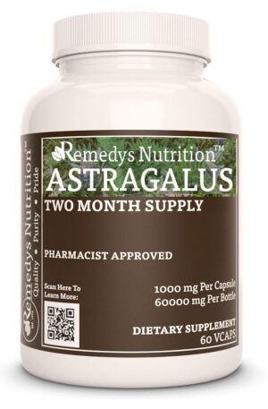 Version 1.0.0 Frasco cápsulas Astrágalo Remedy's Nutrition 60 unidades