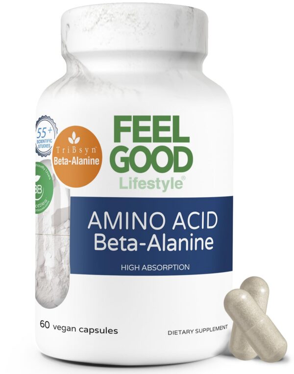 Frasco de cápsulas Beta-Alanina FeelGood Lifestyle 60 unidades