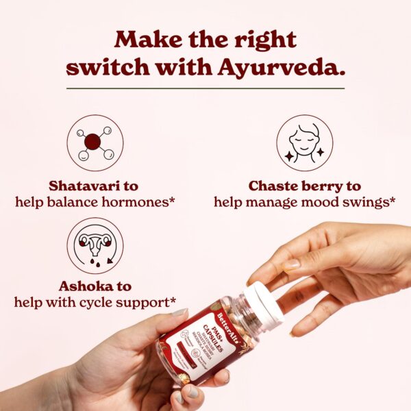 Version 1.0.0 Frasco cápsulas Better Alt soporte hormonal y alivio PMS