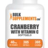 Frasco de cápsulas blandas arándano y vitamina C BulkSupplements
