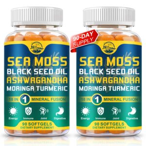 Frasco cápsulas blandas musgo marino orgánico Nature's live