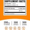 Frasco de cápsulas de cafeína BulkSupplements 200mg