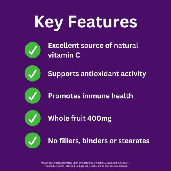 Frasco y cápsulas Camu Camu vitamina C antioxidante