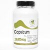 Frasco de cápsulas Capsicum 25000 mcg Naturetition