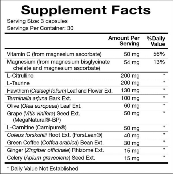 Frasco con cápsulas Cardio Tonic-BP para salud cardiovascular