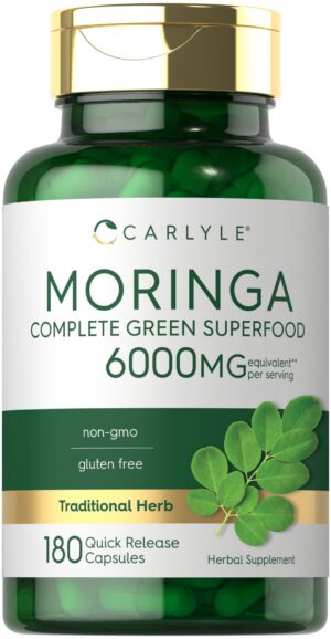 Version 1.0.0 Frasco de cápsulas Carlyle Moringa Oleifera 180 unidades