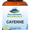 Frasco cápsulas cayena orgánica Pure Mountain Botanicals