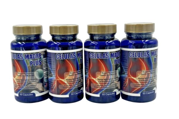 Frasco cápsulas células madre alga verde azul Aphanizomenon